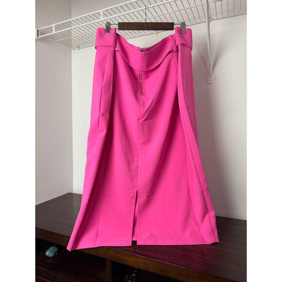 Fashion to Figure Pink Alina Belted Midi Skirt 4X - Picture 7 of 8